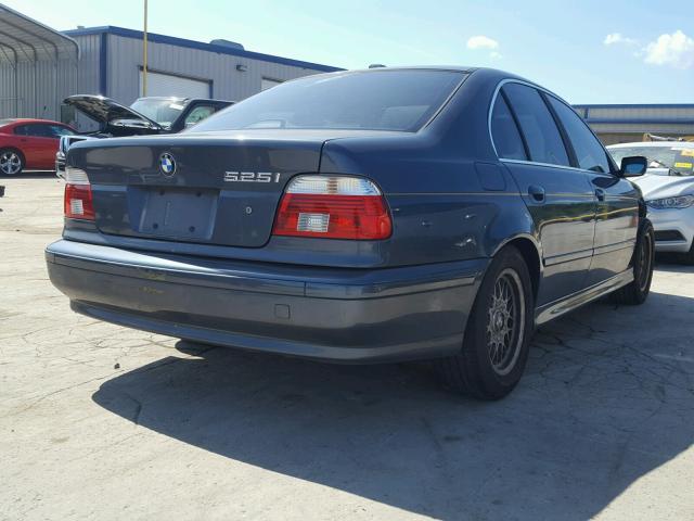 WBADT43431GX20400 - 2001 BMW 525 I AUTO BLUE photo 4