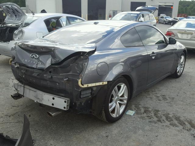 JN1CV6EK6AM103674 - 2010 INFINITI G37 BASE GRAY photo 4