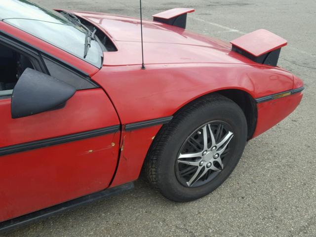 1G2PM37R3GP269270 - 1986 PONTIAC FIERO SPOR RED photo 10