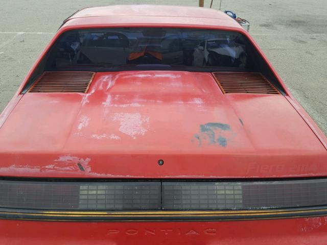 1G2PM37R3GP269270 - 1986 PONTIAC FIERO SPOR RED photo 6