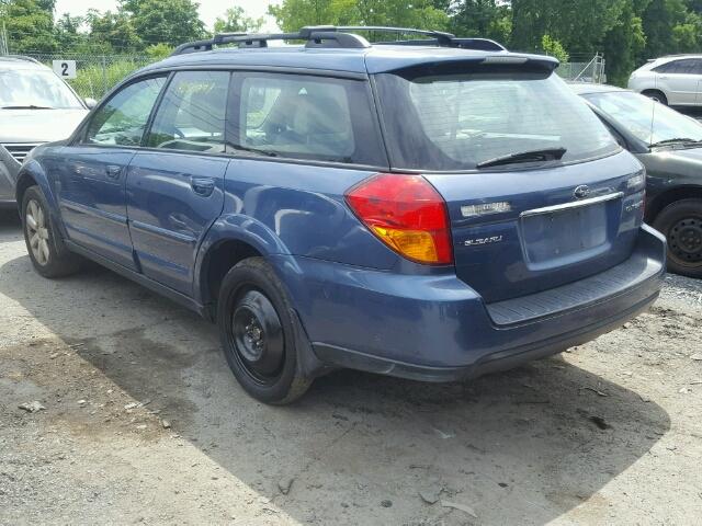 4S4BP62C377340285 - 2007 SUBARU LEGACY OUT BLUE photo 3