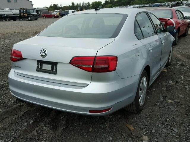 3VW2K7AJ0FM327049 - 2015 VOLKSWAGEN JETTA BASE SILVER photo 4