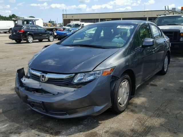 2HGFB2F67CH322535 - 2012 HONDA CIVIC HF GRAY photo 2