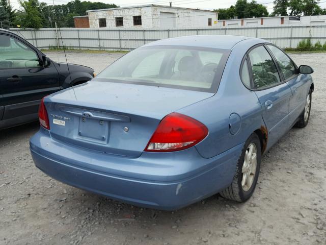 1FAFP56U67A131537 - 2007 FORD TAURUS SEL BLUE photo 4