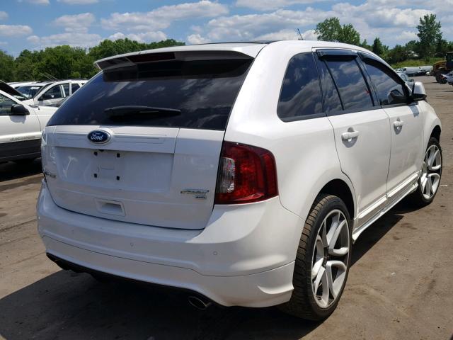 2FMDK4AK0BBA82845 - 2011 FORD EDGE SPORT WHITE photo 4