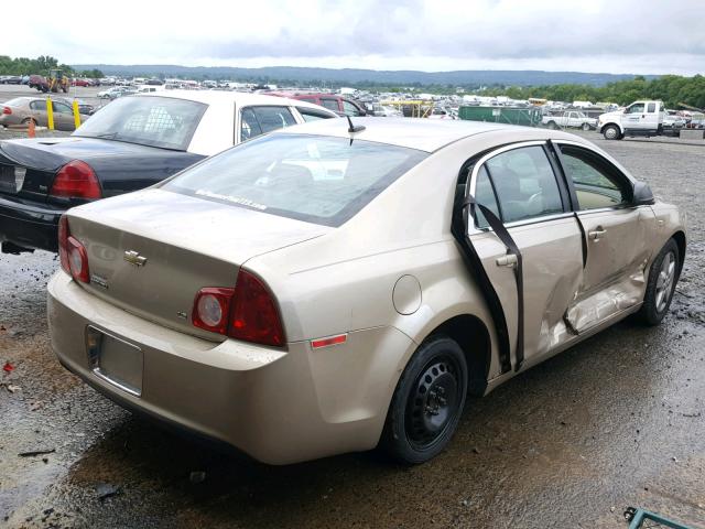 1G1ZG57B68F182778 - 2008 CHEVROLET MALIBU LS Bej foto 4