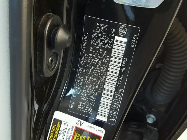 4T1BK3DB2BU400584 - 2011 TOYOTA AVALON BAS Qara foto 10