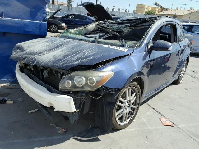 JTKDE167380243206 - 2008 TOYOTA SCION TC BLUE photo 2