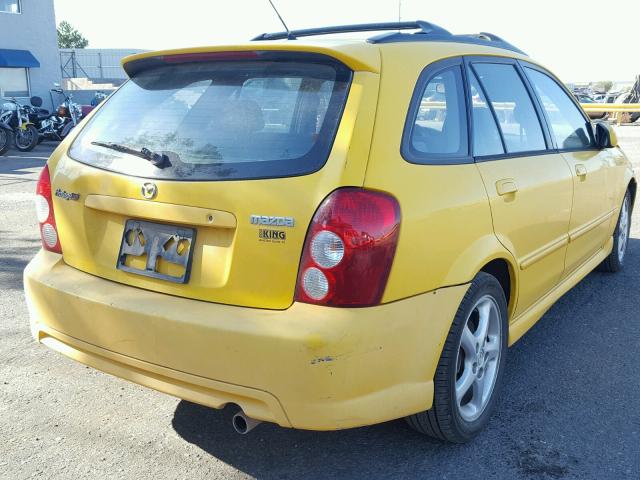 JM1BJ245221465755 - 2002 MAZDA PROTEGE PR YELLOW photo 4