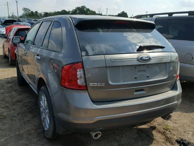 2FMDK3JC7DBB64478 - 2013 FORD EDGE SEL GRAY photo 3