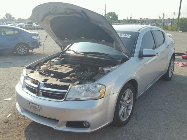 1C3CDZCBXCN265913 - 2012 DODGE AVENGER SX SILVER photo 2