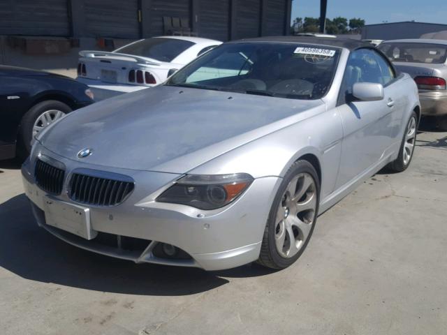 WBAEK73444B321019 - 2004 BMW 645 CI AUT SILVER photo 2