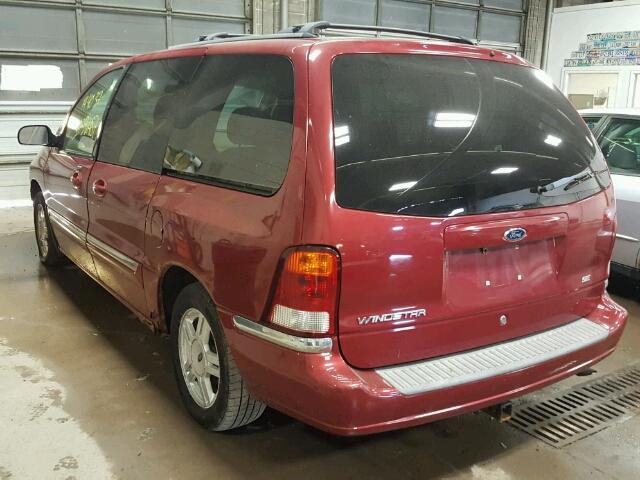 2FMZA524X3BB05256 - 2003 FORD WINDSTAR S MAROON photo 3