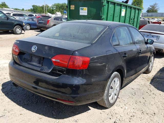 3VW2K7AJ4CM327101 - 2012 VOLKSWAGEN JETTA BASE Սև լուսանկար 4