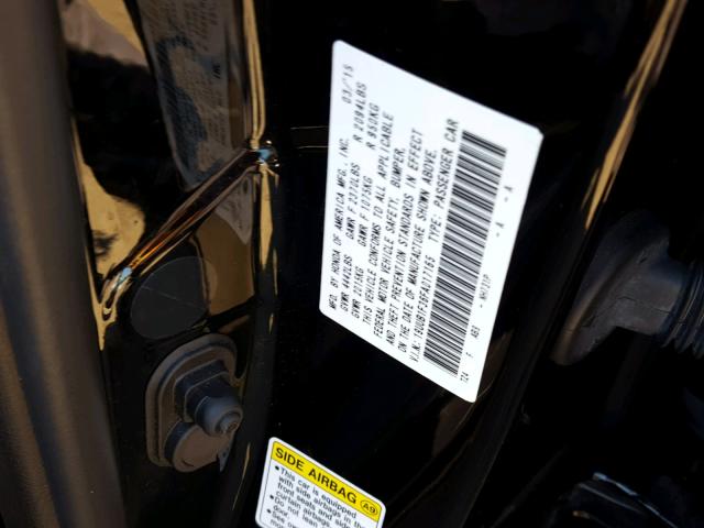 19UUB1F36FA017165 - 2015 ACURA TLX BLACK photo 10