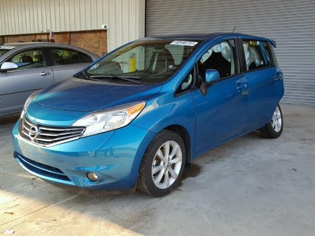 3N1CE2CP2EL375985 - 2014 NISSAN VERSA NOTE TEAL photo 2