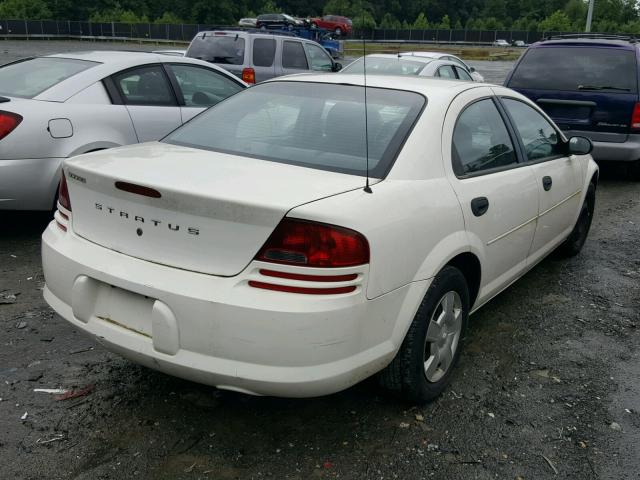 1B3EL36R04N251275 - 2004 DODGE STRATUS SE WHITE photo 4