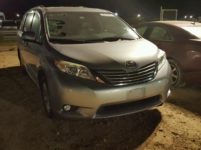 5TDYK3DCXBS003037 - 2011 TOYOTA SIENNA XLE SILVER photo 1