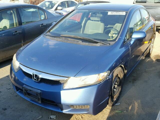 2HGFA1F51BH515833 - 2011 HONDA CIVIC LX BLUE photo 2