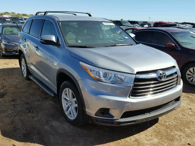 5TDZKRFH2GS146068 - 2016 TOYOTA HIGHLANDER SILVER photo 1