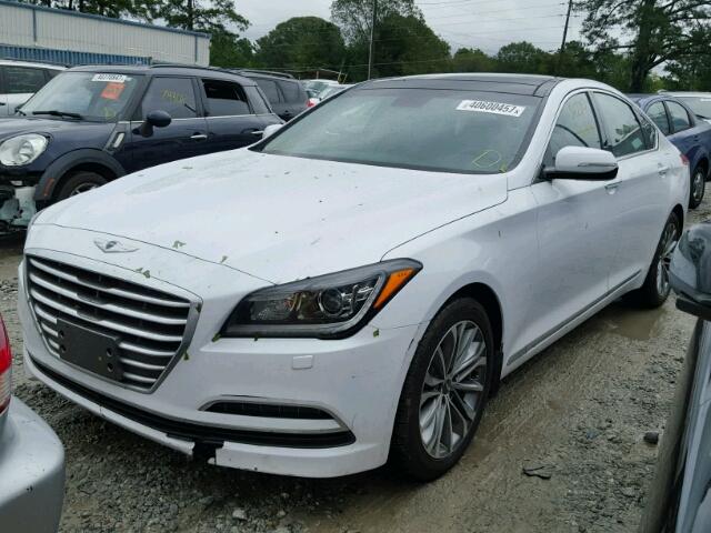 KMHGN4JE4FU095788 - 2015 HYUNDAI GENESIS WHITE photo 2