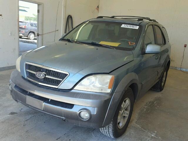 KNDJD733935113458 - 2003 KIA SORENTO EX TEAL photo 2