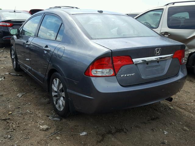 1HGFA16999L011546 - 2009 HONDA CIVIC EXL 灰色 照片 3