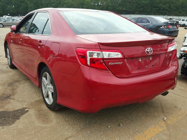 4T1BF1FK4EU786578 - 2014 TOYOTA CAMRY L RED photo 3