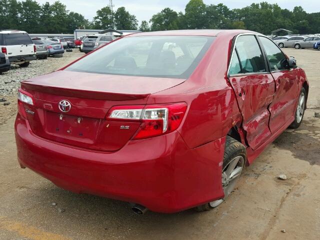 4T1BF1FK4EU786578 - 2014 TOYOTA CAMRY L RED photo 4