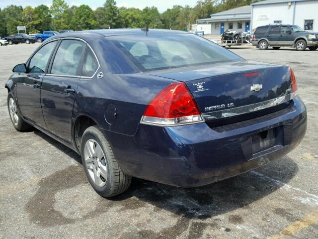 2G1WB58K981369262 - 2008 CHEVROLET IMPALA LS BLUE photo 3