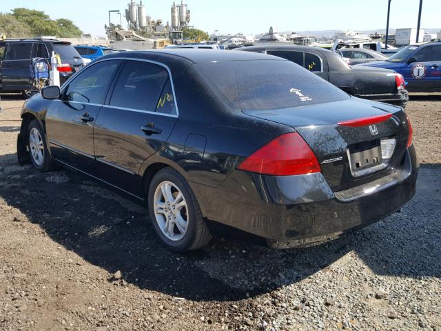 JHMCM56367C021250 - 2007 HONDA ACCORD SE BLACK photo 3