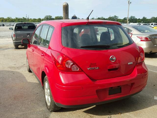 3N1BC1CP5CK271053 - 2012 NISSAN VERSA S RED photo 3