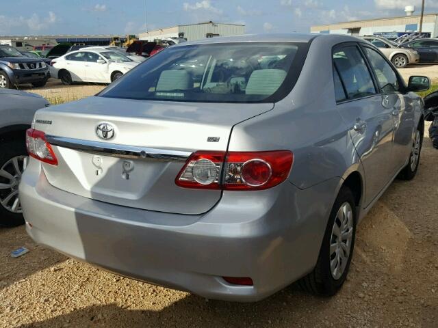 5YFBU4EE9DP154078 - 2013 TOYOTA COROLLA SILVER photo 4