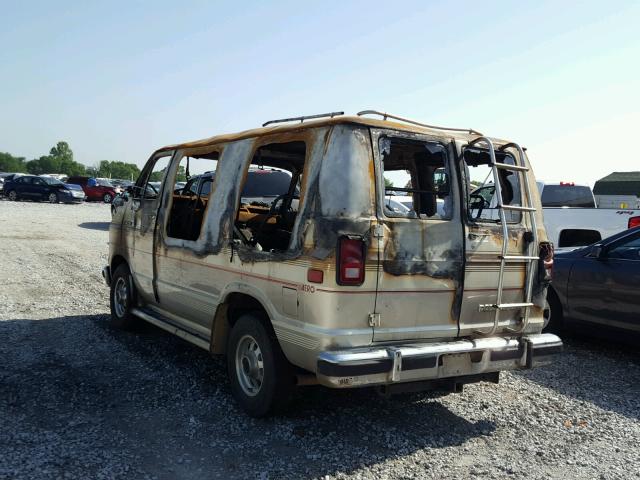 2B6HB21Y9NK133590 - 1992 DODGE RAM VAN B2 GOLD photo 3