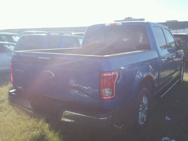 1FTEW1CP4GKF10241 - 2016 FORD F150 SUPER BLUE photo 4