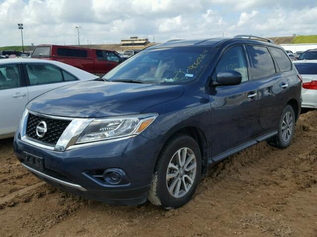 5N1AR2MN9EC726565 - 2014 NISSAN PATHFINDER BLUE photo 2