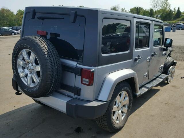 1C4BJWEG5DL693439 - 2013 JEEP WRANGLER U SILVER photo 4