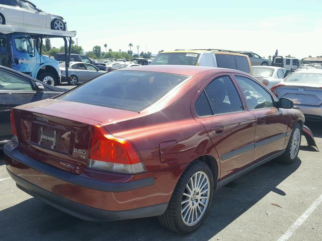 YV1RS53DX12001525 - 2001 VOLVO S60 T5 RED photo 4