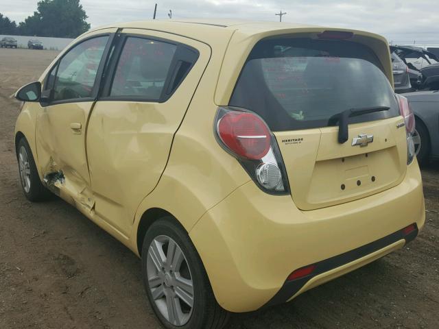 KL8CD6S93EC571304 - 2014 CHEVROLET SPARK 1LT YELLOW photo 3