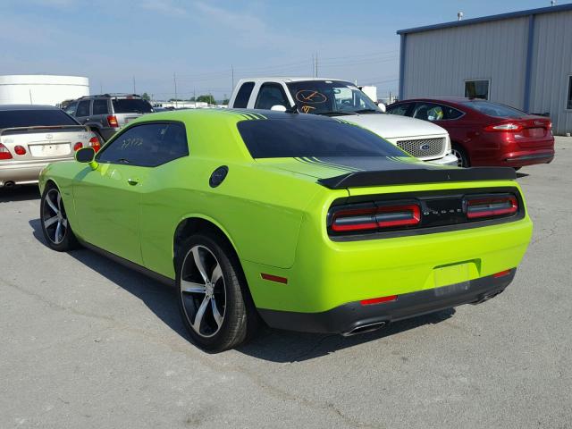 2C3CDZBT8FH878197 - 2015 DODGE CHALLENGER GREEN photo 3