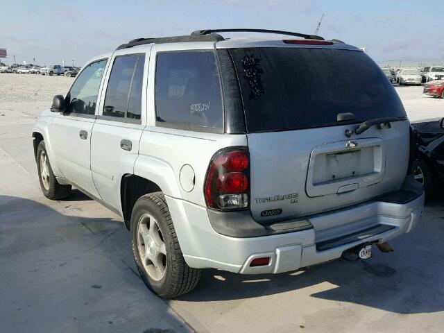 1GNDS13S182198688 - 2008 CHEVROLET TRAILBLAZE SILVER photo 3