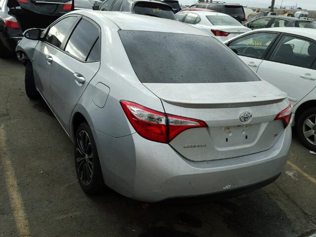 5YFBURHE6GP466369 - 2016 TOYOTA COROLLA L SILVER photo 3