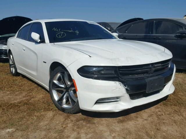 2C3CDXCT6FH777792 - 2015 DODGE CHARGER WHITE photo 1