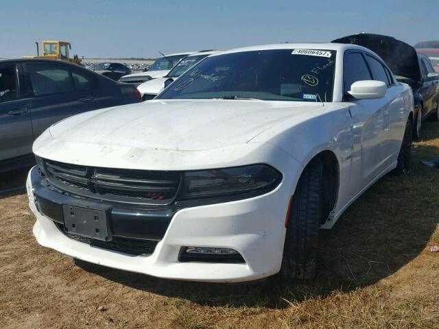2C3CDXCT6FH777792 - 2015 DODGE CHARGER WHITE photo 2