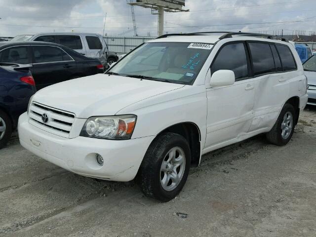 JTEGD21A170163428 - 2007 TOYOTA HIGHLANDER WHITE photo 2