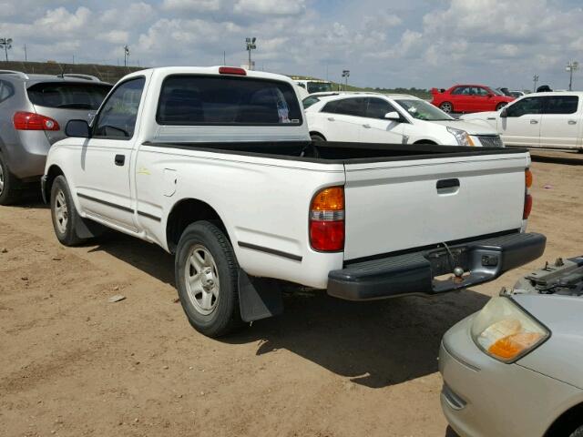 5TENL42NX2Z122039 - 2002 TOYOTA TACOMA WHITE photo 3