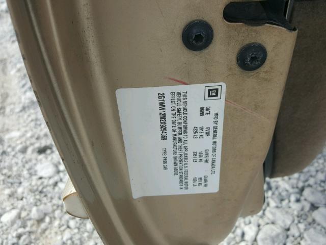 2G1WW12M2X9294069 - 1999 CHEVROLET MONTE CARL 金色 照片 10