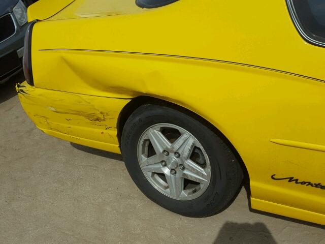 2G1WW12E149350510 - 2004 CHEVROLET MONTE CARL 黄色 照片 9