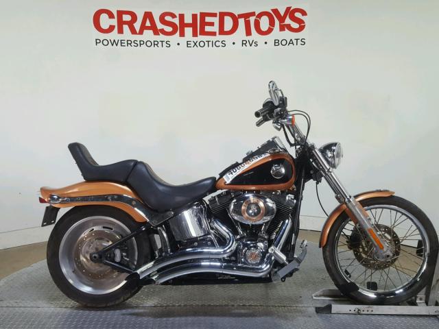 1HD1JL5468Y019307 - 2008 HARLEY-DAVIDSON FXSTC 105T ORANGE photo 1