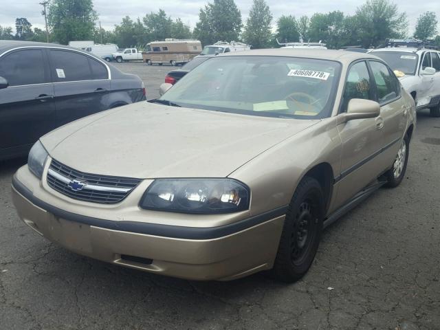 2G1WF52E249309732 - 2004 CHEVROLET IMPALA GOLD photo 2